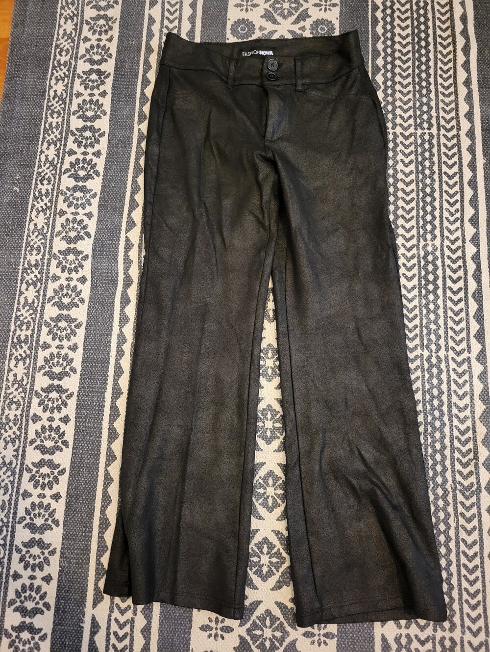 Fashion Nova FAux Suede Irradescent Style Pant Barely Boot S/m